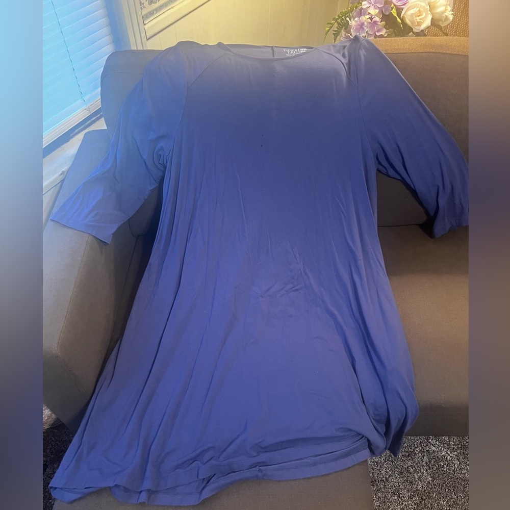 Sz : XXXL 
Purple T-shirt Dress
Brand:Time and Tru